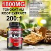 Picture of Tongkat Ali 200:1 as Long Jack Extract (Eurycoma Longifolia), 1000mg Per Serving, 120 Capsules, Supports Energy, Stamina and Immune System for Men and Women, Indonesia Origin, Non-GMO